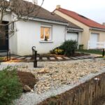 Jardin de pluie d'un particulier à Bouguenais Loire Atlantique