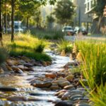 Noue paysagère en milieu urbain