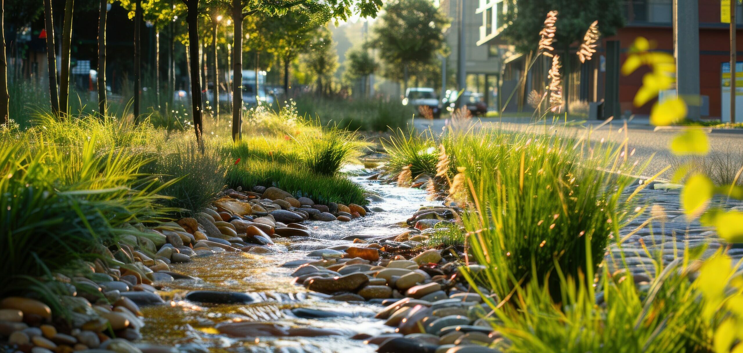 Noue paysagère en milieu urbain
