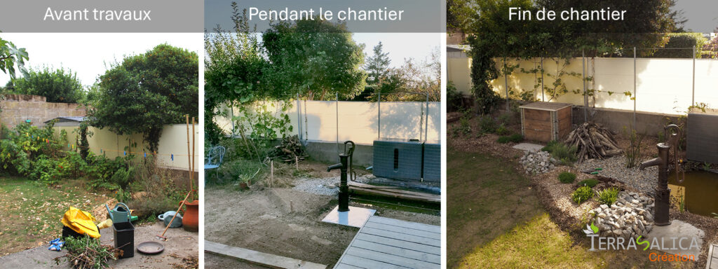 Petit jardin de ville à Nantes - phase travaux